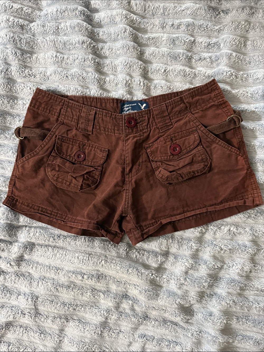Y2K American Eagle Outfitters Chocolate Brown Cargo Shorts